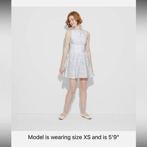 Wild Fable Light Blue Floral Mini Dress